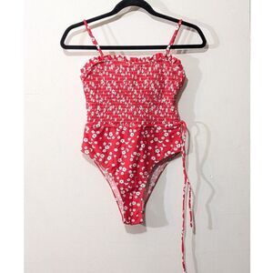 new Pink Colada one piece bathing suit with removable straps sz. S